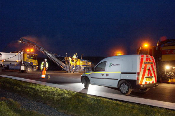 Industrial and commercial Photographer, kirkwall airport, runway resurfacing, lafarge, orkney islands, UK