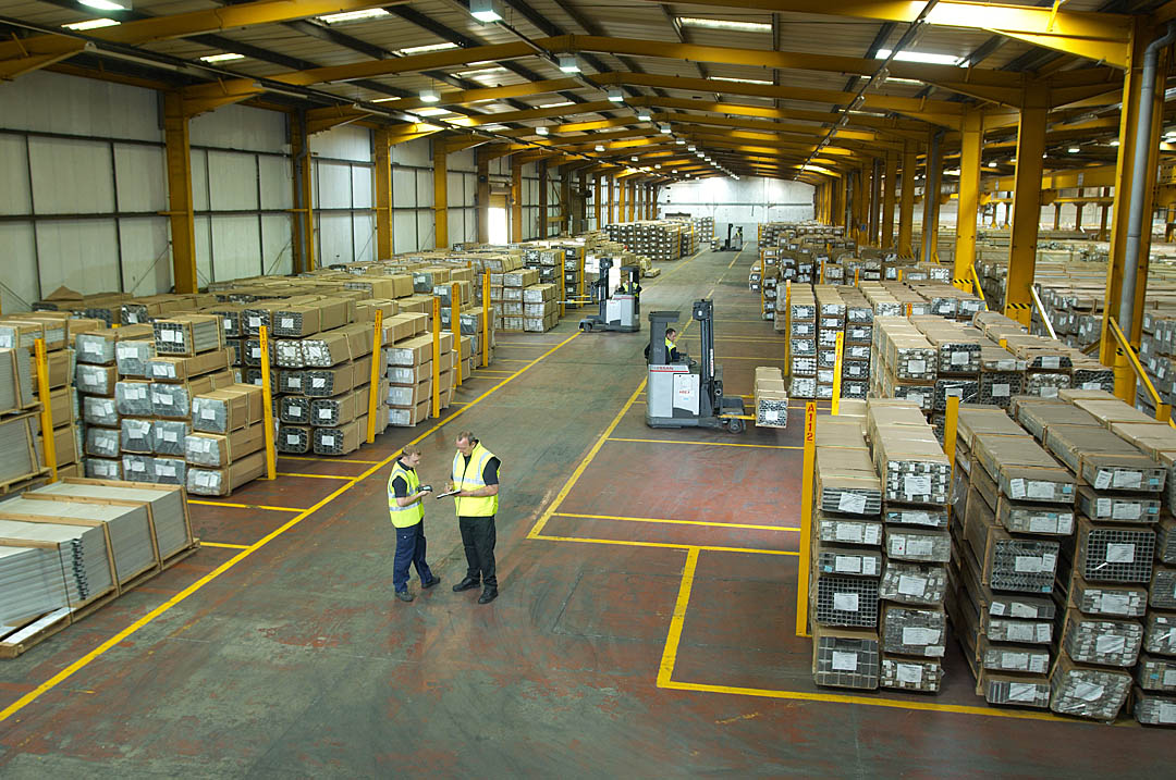 Industrial Photography: Steelstock and handling warehouse, Birmingham, UK