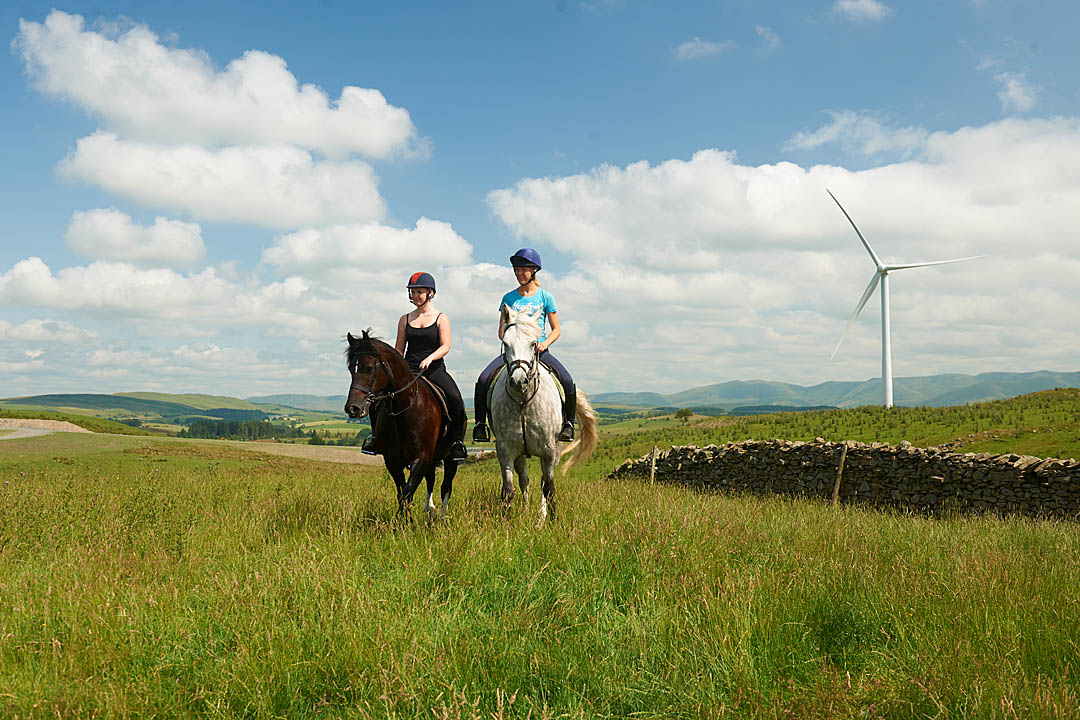 Commercial Photography: Wind Farm public access bridal way