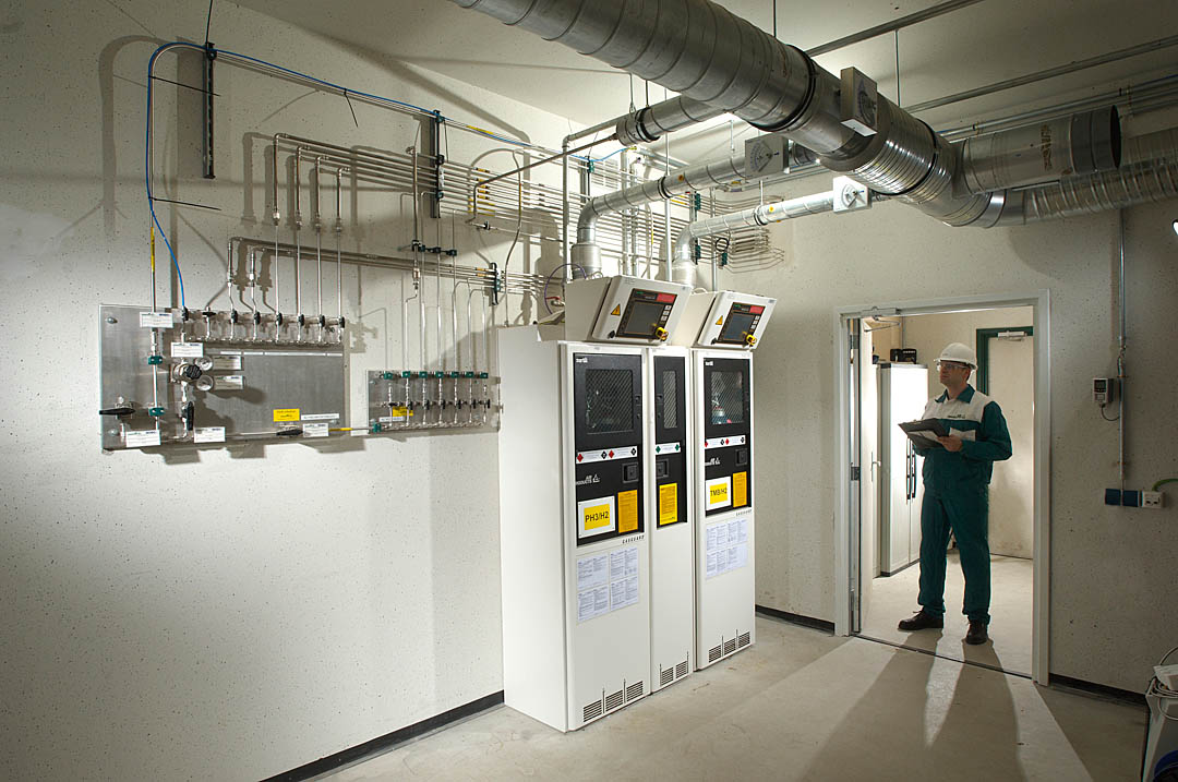 Industrial Photographer: Industrial Gas Control room, Hamburg, Germany